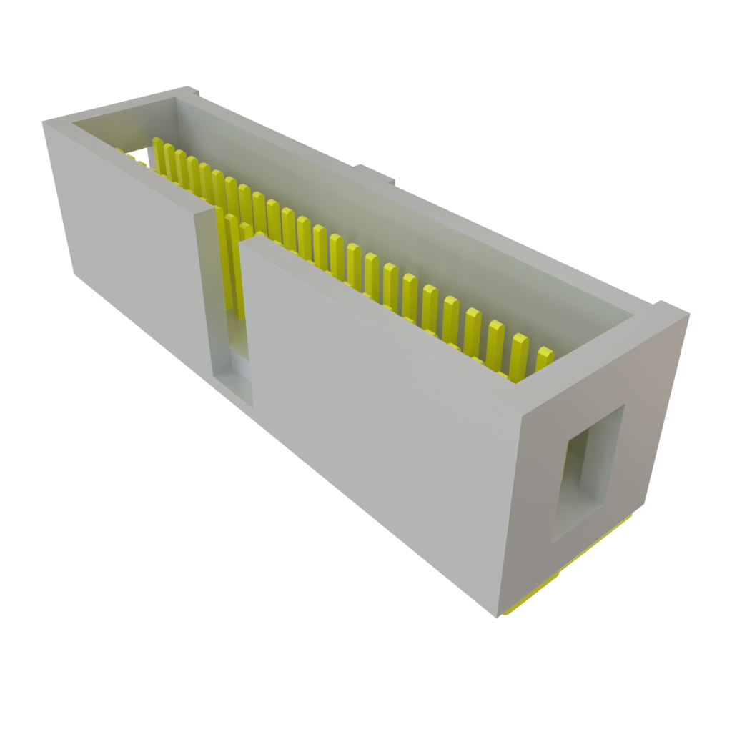 Samtec-TML-125-02-S-D-RA Steckverbinderleisten und Leiterplattenbuchsen Conn Shrouded Header (4 Sides) HDR 50 POS 1.27mm Solder RA Side Entry Thru-Hole Tube