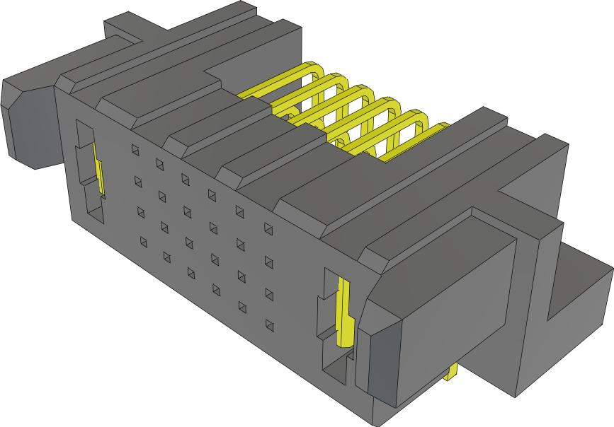 Samtec-MPSC-01-24-01-01-03-L-RA-LC Piastre connettori e prese PCB Conn Socket Strip SKT 2Power/24Signal POS 1.88mm/2mm Solder RA Side Entry Thru-Hole Tray