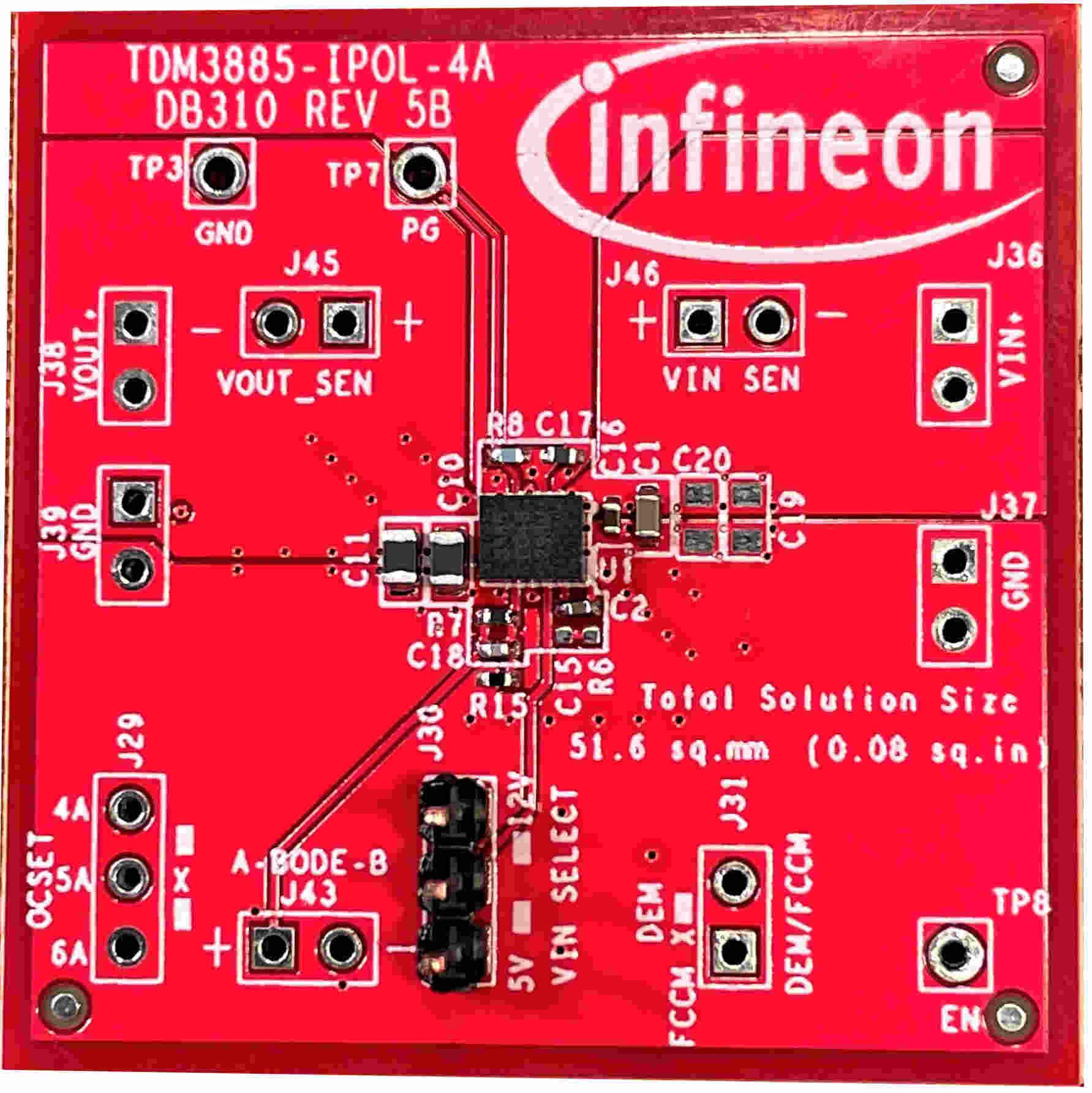 Infineon Technologies AG-EVALTDM388533VOUTTOBO1 Energiemanagement, Entwicklungsplatinen und -kits Board for Synchronous Buck Voltage Regulator