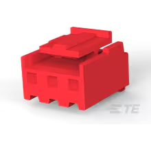 TE Connectivity-4-1123722-3 Connector Discrete Wire Housing Conn Housing PL 3 POS 3.96mm Crimp ST Cable Mount Red Bag