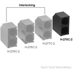 LED Holder, Right Angle, 5mm LED, 2 Level, 0.130in. / 0.380in. Center Line, 2 Lead, Molded Nylon, Black