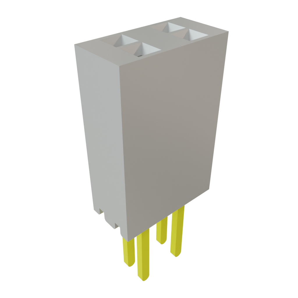 Samtec-SMS-102-02-G-D Steckverbinderleisten und Leiterplattenbuchsen Conn Socket Strip SKT 4 POS 1.27mm Solder ST Thru-Hole Bulk