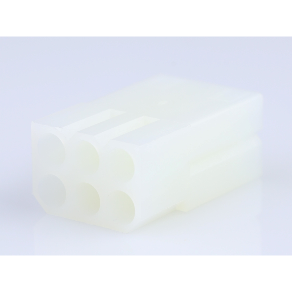 Molex-03-09-1063 Connector Discrete Wire Housing Conn Housing RCP 6 POS 5.03mm Crimp ST Cable Mount Natural Bag