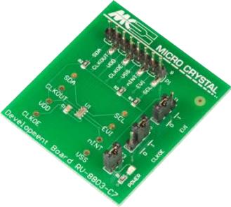 Micro Crystal AG-RV-8803-C7 ON BOARD 32.768KHZ 3PPM TA QC Takt und Timing Entwicklung Boards und Kits RV-8803-C7 Real Time Clock Development Board
