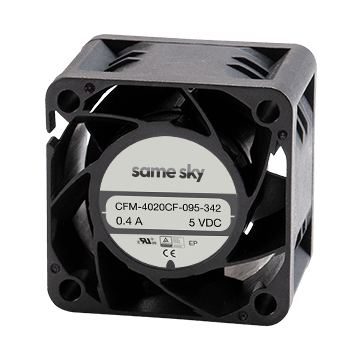 Same Sky (formerly CUI Devices)-CFM-4015C-275-287-22 Souffleurs et ventilateurs 24 V, 50 mA, 40 x 40 x 15 mm, Tachometer Signal, PWM Control Signal, Dc Fan