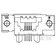 TE Connectivity-1-1761186-1 电话及电信连接器 Conn SDL RCP 4 POS 1.27mm Solder RA Thru-Hole 4 Terminal 1 Port