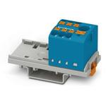 Conn Distribution Terminal Block 7 POS Spring Clamp DIN Rail/Panel Mount 41A