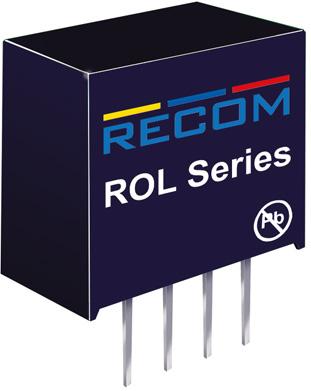 RECOM Power-ROL-1205S DC/DC-Wandler und Spannungsreglermodul Module DC-DC 12VIN 1-OUT 5V 0.1A 4-Pin SIP Module Tube