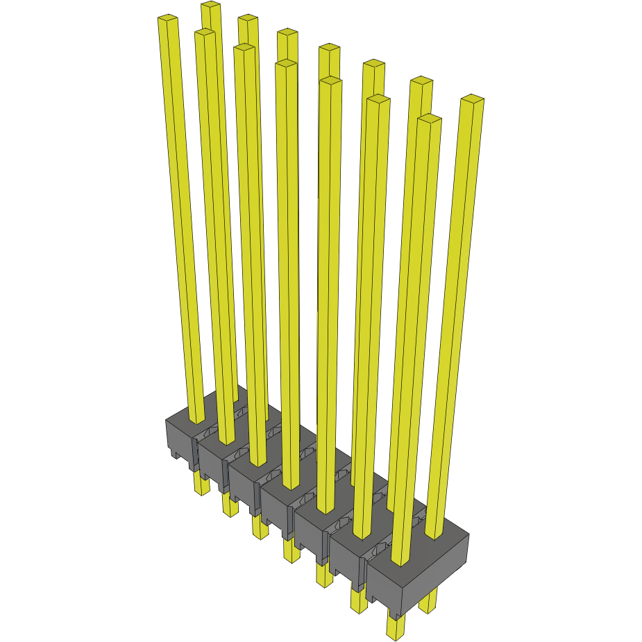 Samtec-MTSW-107-28-T-D-915 Steckverbinderleisten und Leiterplattenbuchsen Conn Unshrouded Header HDR 14 POS 2.54mm Solder ST Top Entry Thru-Hole Bulk