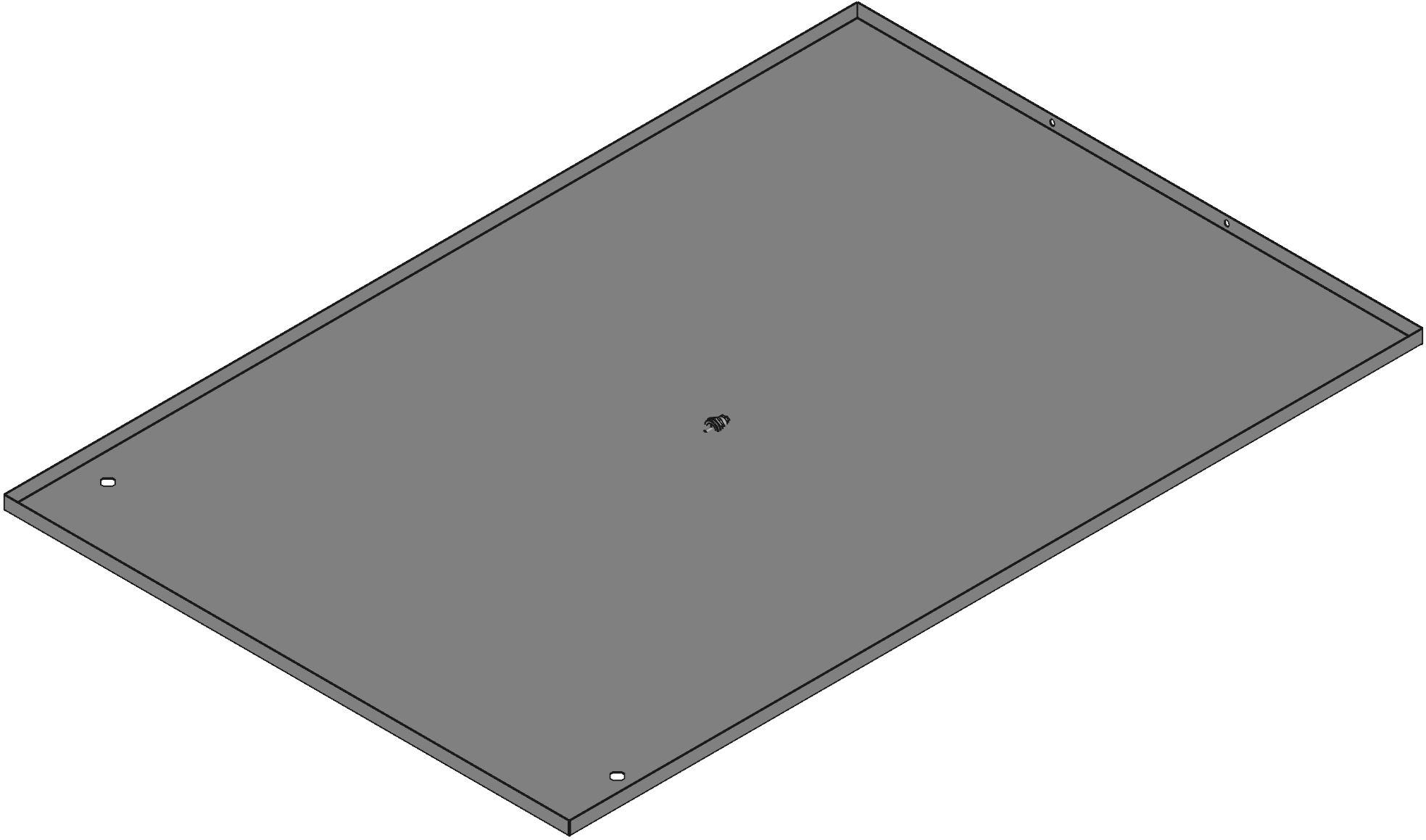 Hammond Manufacturing-CSP4936BK1 null Side Panel, Steel, Black, 32.44 In Length, 48.94 In Width, 0.81 In Height