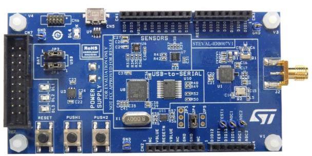STMicroelectronics-STEVAL-IDB007V1 RF/Drahtlos-Entwicklungsplatinen und Kits BlueNRG-1 Bluetooth Evaluation Board