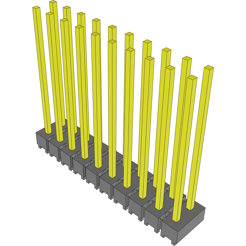 Samtec-MTSW-110-10-T-D-730 Steckverbinderleisten und Leiterplattenbuchsen Conn Unshrouded Header HDR 20 POS 2.54mm Solder ST Top Entry Thru-Hole Bulk