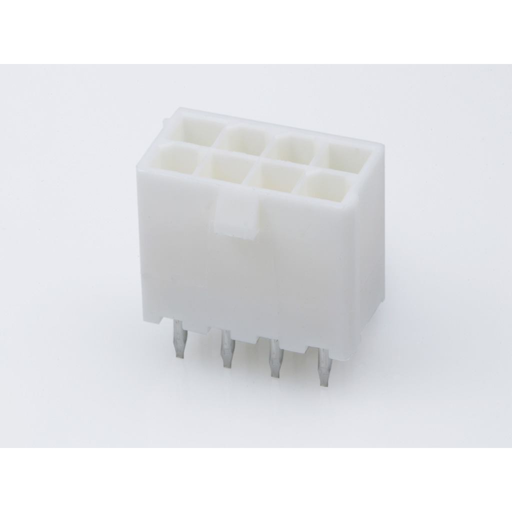 Molex-0039310088 Connector Headers and PCB Receptacles Conn Wire to Board HDR 8Power POS 4.2mm Solder ST Top Entry Thru-Hole Mini-Fit Jr Bag