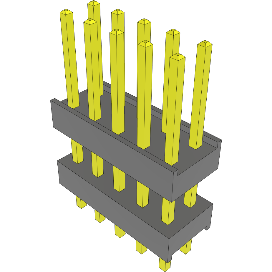 Samtec-DW-05-09-L-D-335 Steckverbinderleisten und Leiterplattenbuchsen Conn Board Stacker HDR 10 POS 2.54mm Solder ST Top Entry Thru-Hole Bulk
