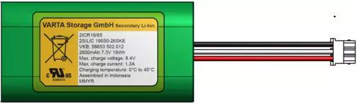 VARTA Microbattery-2S/LIC18650-26 SKE PCM S WC Batterien Lithium Battery Rectangular 7.3V 2.6Ah Rechargeable