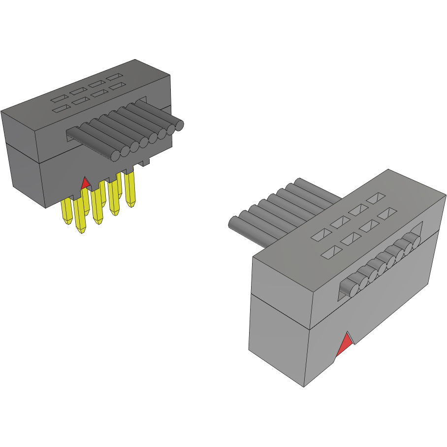 Samtec-FFMD-04-T-02.00-01 Flachband Kabelbaugruppen Cable Assembly 0.05m 30AWG 1.27mm 8 to 8 POS IDC Connector to IDC Connector F-M TIGER EYE™ Clamshell