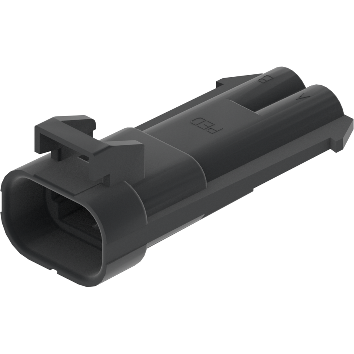 Delphi-15317807 Einzeladersteckverbinder, Gehäuse Conn Housing M 2 POS Crimp ST Cable Mount Black