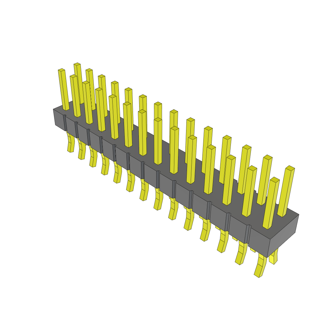 Samtec-TSM-114-01-G-EM Steckverbinderleisten und Leiterplattenbuchsen Conn Unshrouded Header HDR 28 POS 2.54mm Solder ST Top Entry Edge Mount Tube