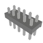 Conn Unshrouded Header HDR 10 POS 2mm Solder ST Top Entry Thru-Hole Bulk