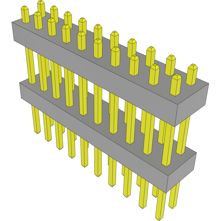 Samtec-TW-10-10-L-D-355-195 Steckverbinderleisten und Leiterplattenbuchsen Conn Board Stacker HDR 20 POS 2mm Solder ST Top Entry Thru-Hole Bulk