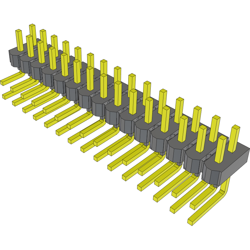 Samtec-HMTSW-115-07-T-D-130-RA Connector Headers and PCB Receptacles Conn Unshrouded Header HDR 30 POS 2.54mm Solder RA Side Entry Thru-Hole Bulk
