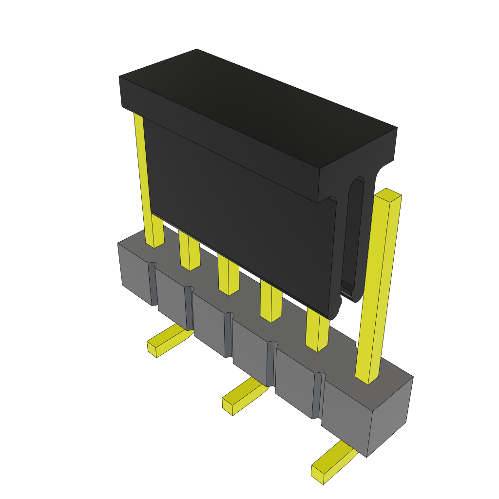 Samtec-TSM-106-02-S-SV-P Embases de raccordement et réceptacles PCB Conn Unshrouded Header HDR 6 POS 2.54mm Solder ST Top Entry SMD Tube