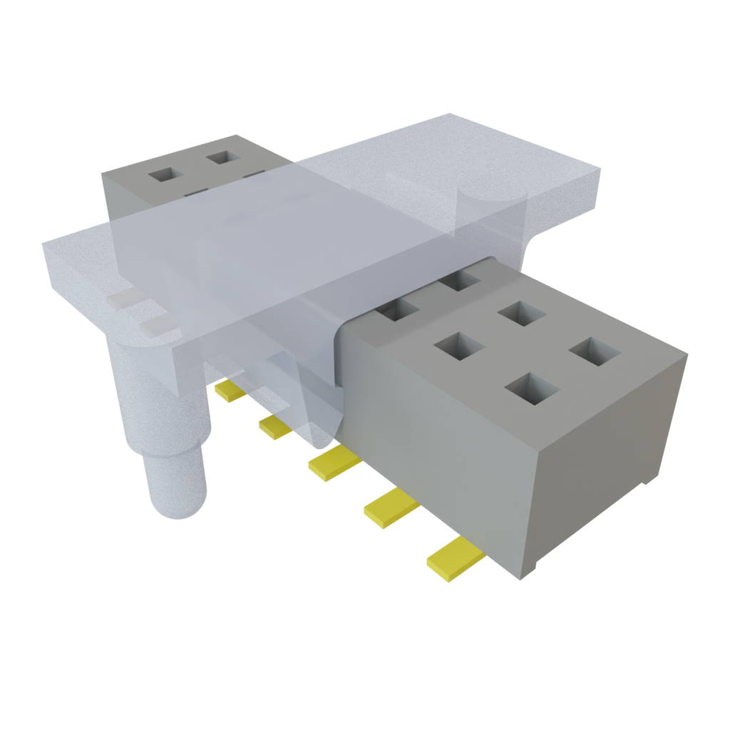 Samtec-CLP-108-02-G-D-PA Cabezales del conector y receptáculos PCB Conn Socket Strip SKT 16 POS 1.27mm Solder ST Top Entry SMD TIGER CLAW™ Tray