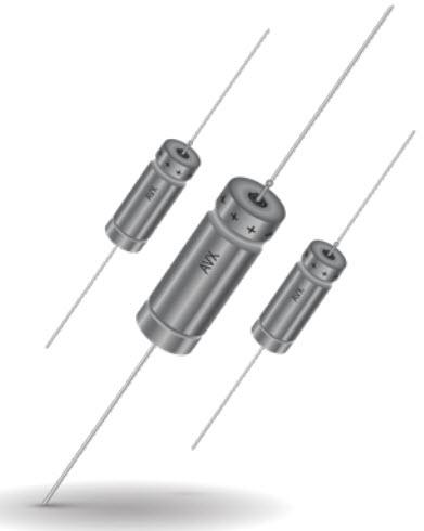 KYOCERA AVX Components Corporation-M39006/33-0010 Condensatore in tantalio umido Cap Tant Wet 1800uF 25V 10% (10.31 X 26.97mm) Axial (1%FR) 0.5 Ohm 125°C Bulk