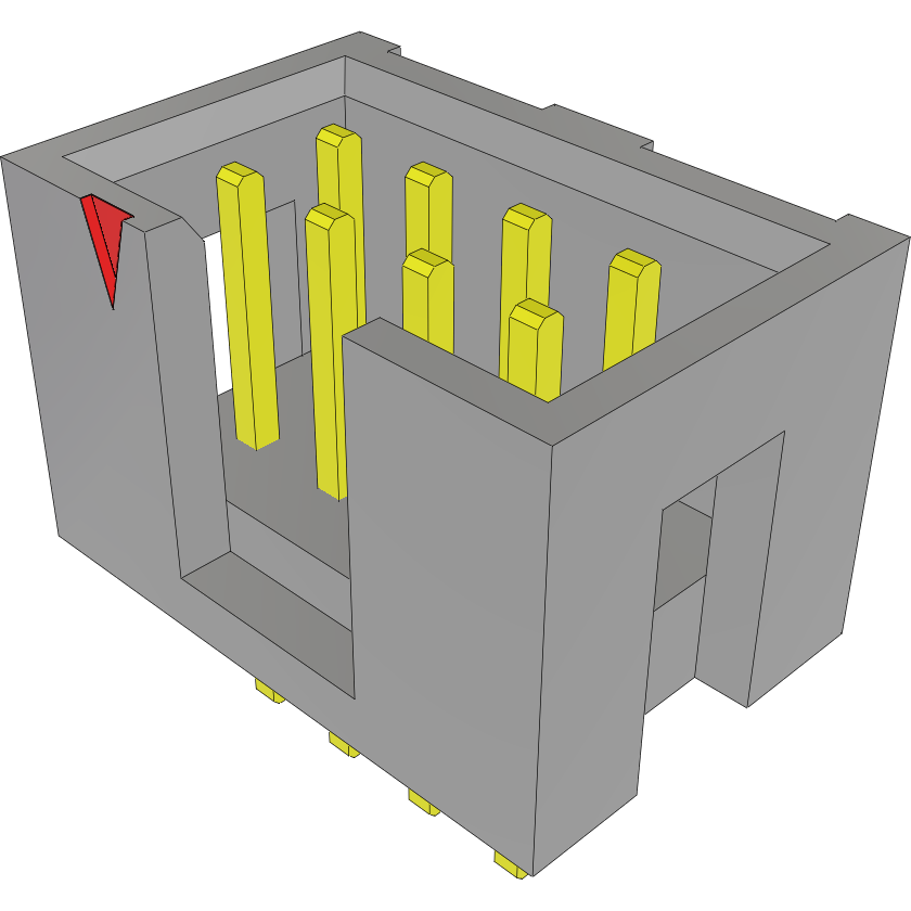 Samtec-TSS-104-02-G-D Piastre connettori e prese PCB Conn Shrouded Header HDR 8 POS 2.54mm Solder ST Top Entry Thru-Hole Bulk