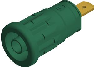 SKS Kontakttechnik-SEP 2610 F4,8 GREEN Steckverbinder, elektronisches Testgerät Safety Press-In Socket, 4 mm Diameter