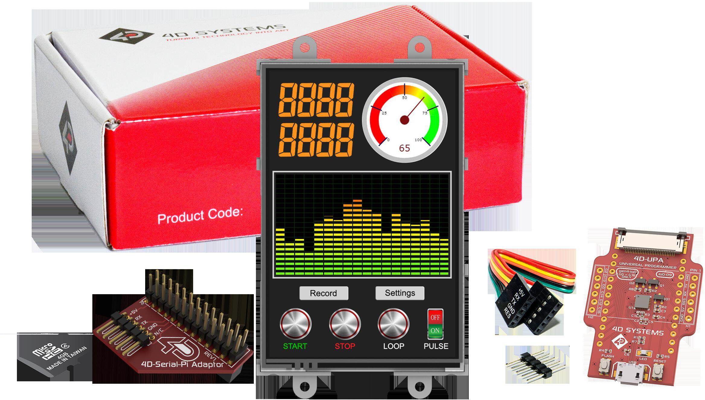 4D Systems-SK-35DT-PI Kits et outils de développement uLCD-35DT-PI TFT Module Starter Kit