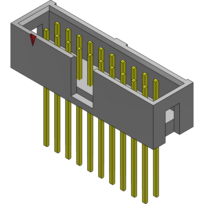 Samtec-TST-110-03-T-D Steckverbinderleisten und Leiterplattenbuchsen Conn Shrouded Header (4 Sides) HDR 20 POS 2.54mm Solder ST Top Entry Thru-Hole Bulk