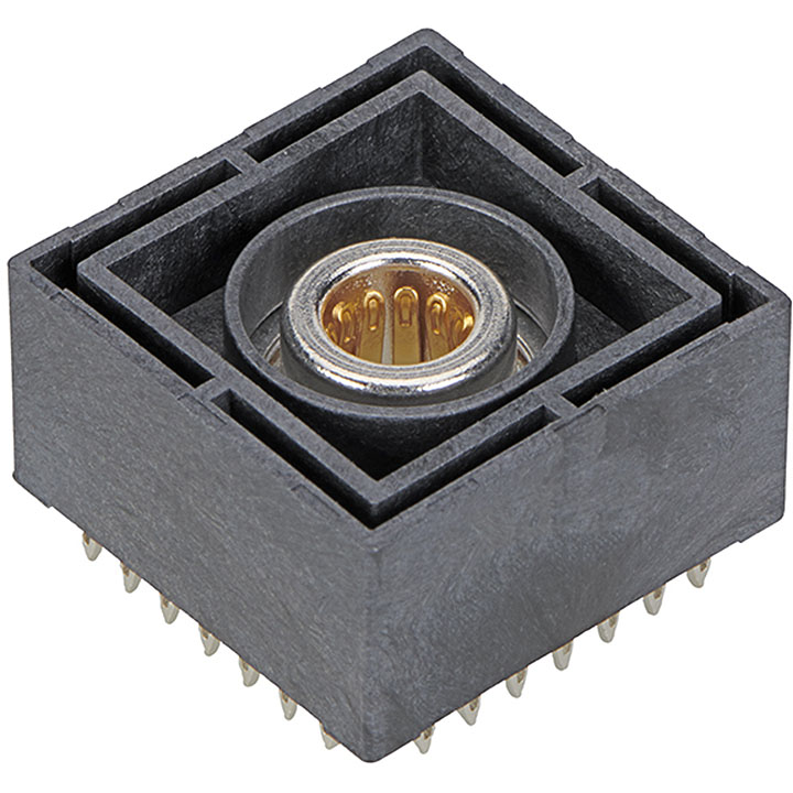 Molex-2151130001 Embases de raccordement et réceptacles PCB 6.mm Top-entry, Eye-of-Needle Press-fit Socket Assembly