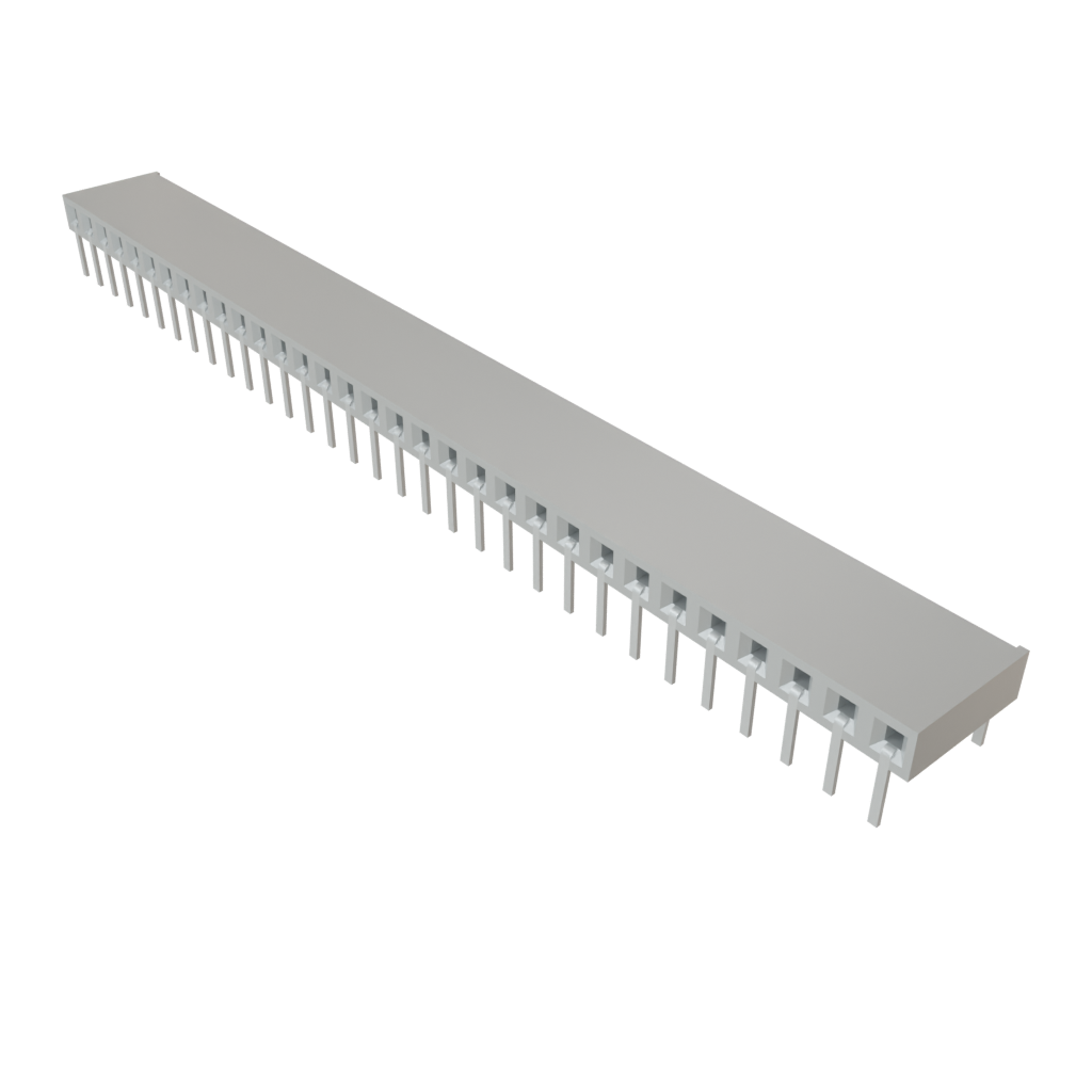 Samtec-BCS-132-L-S-HE Connector Headers and PCB Receptacles Conn Socket Strip SKT 32 POS 2.54mm Solder RA Side Entry Thru-Hole TIGER CLAW™ Tube