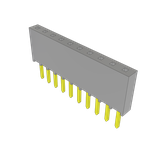Conn Socket Strip SKT 10 POS 2.54mm Solder ST Top Entry Thru-Hole Bulk