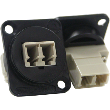 Switchcraft-EHLC2M Raccordement de fibre optique Conn LC2 Adapter Multi Mode RCP ST Panel Mount 0.75dB