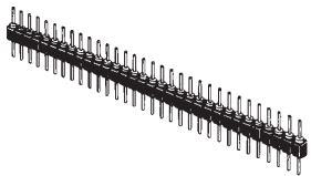 Omron-XR2P-2041 Presa connettore Conn SIP Socket HDR 20 POS 2.54mm Solder ST Thru-Hole