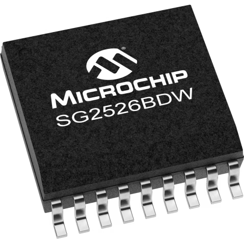 Microchip Technology-SG2526BDW-TR Contrôleurs PWM de mode de courant Voltage Mode PWM Controller 100mA 500kHz 18-Pin SOIC W T/R