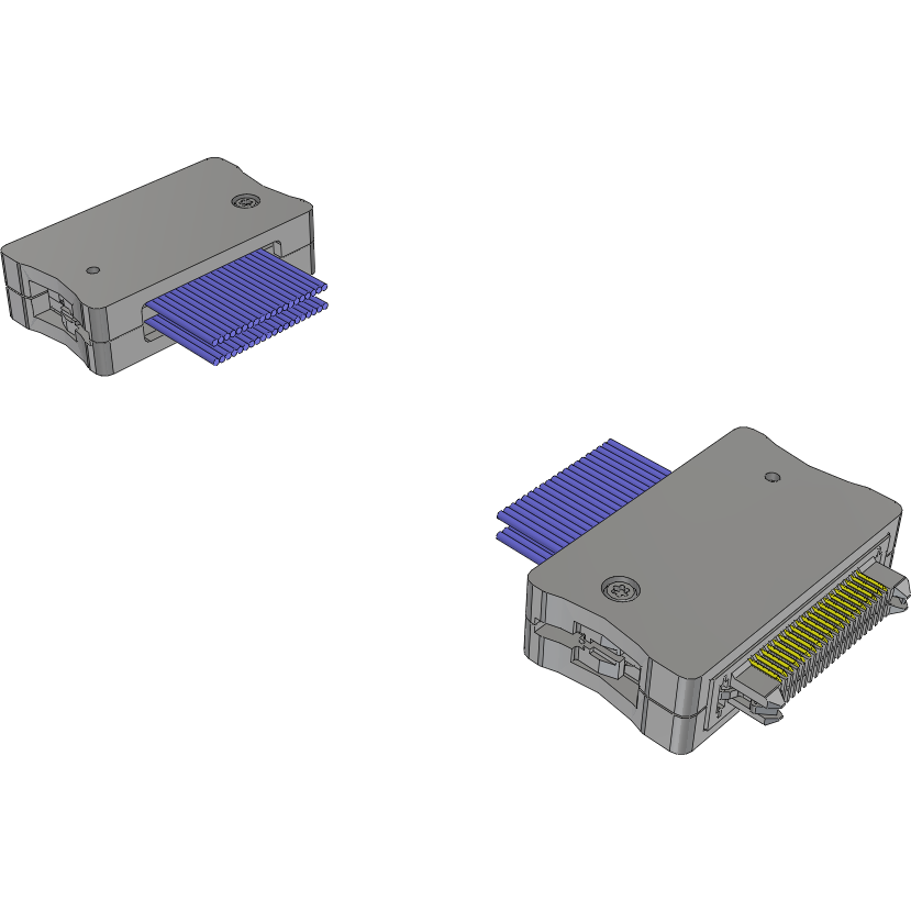 Samtec-ERCD-020-18.00-TEU-TED-1-D Assemblaggio cavo coassiale Cable Assembly Coaxial 0.45m 34AWG Board to Board to Board to Board M-M EDGE RATE® Bag