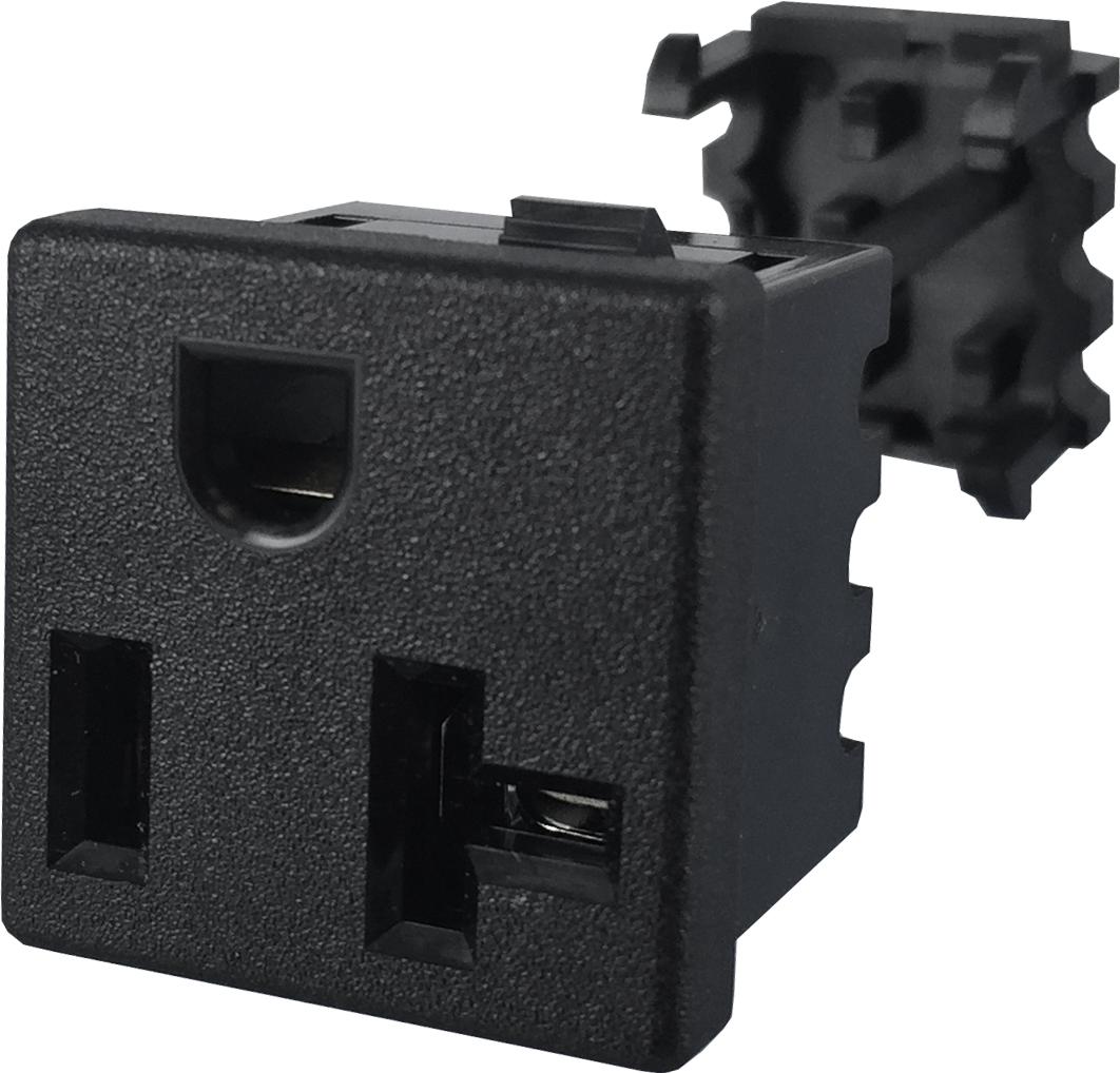 Qualtek Electronics-739W-X2/50 Steckverbinder Conn NEMA 5-20R RCP 3 POS ST Panel Mount 3 Terminal 1 Port Bulk