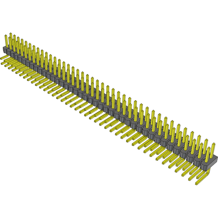 Samtec-HTSW-140-08-G-D-RA Steckverbinderleisten und Leiterplattenbuchsen Conn Unshrouded Header HDR 80 POS 2.54mm Solder RA Side Entry Thru-Hole Bulk