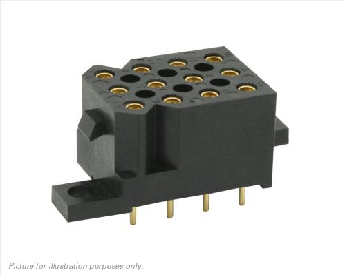 SOURIAU-SMS12RE3TR29 Raccordement rectangulaire Conn Rectangular SKT 12 POS Solder ST Thru-Hole