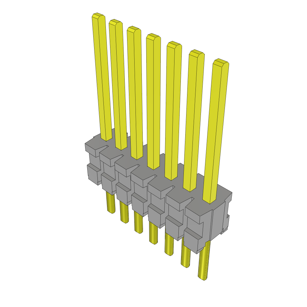 Samtec-TMS-107-53-S-S Cabezales del conector y receptáculos PCB Conn Unshrouded Header HDR 7 POS 1.27mm Solder ST Top Entry Thru-Hole Bulk