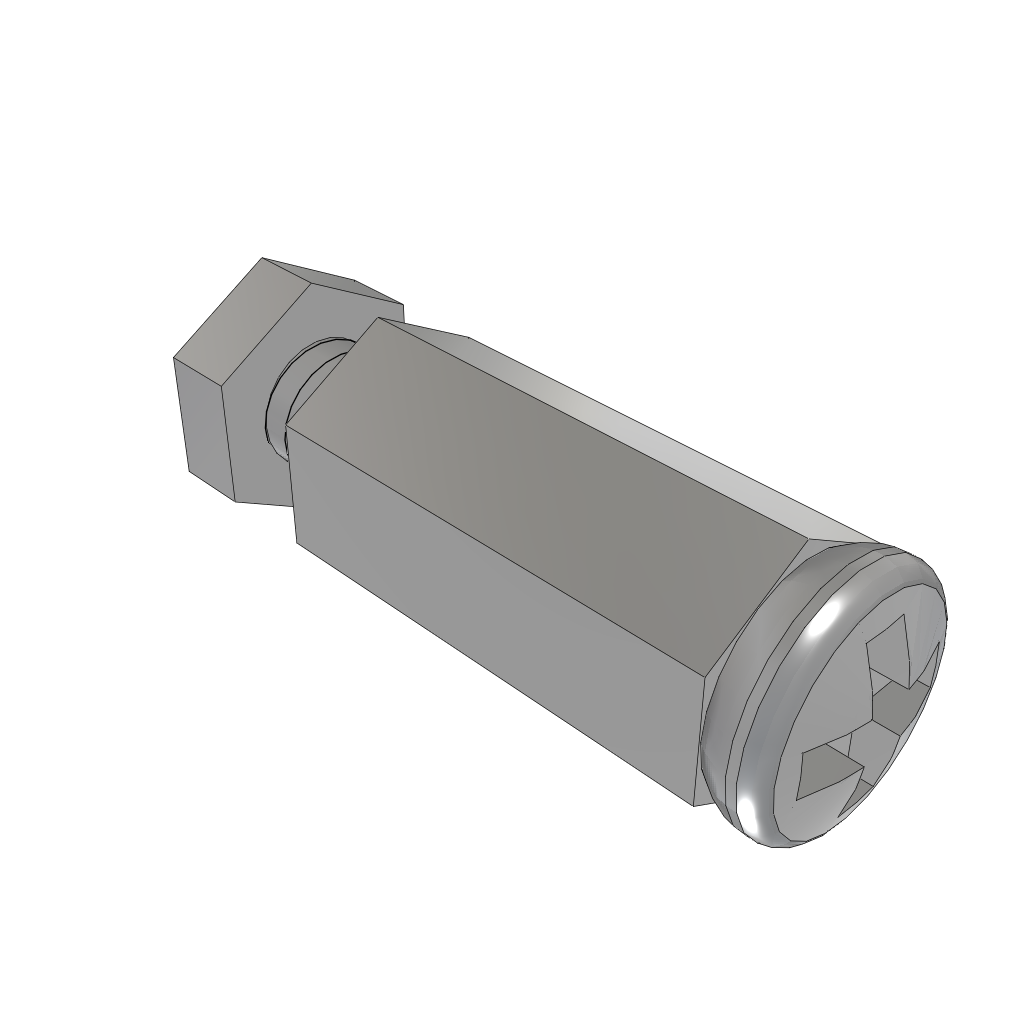 Samtec-SO-1015-02-01-02-L Distanzhülsen Standoff Hex M/M 4-40-THD 4.76mm-A/F 4.76mm-LG Stainless Steel 303