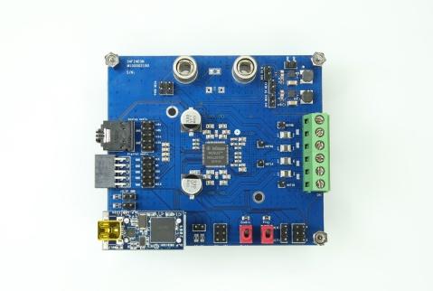 Infineon Technologies AG-EVALAUDIOMA12070PTOBO1 Placas y kits de desarrollo para Amplificador IC MA12040/MA12040P/MA12070/MA12070P Audio Amplifier Evaluation Board