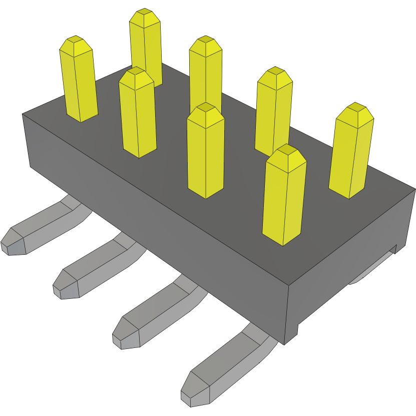 Samtec-TMM-104-04-S-D-SM Piastre connettori e prese PCB Conn Unshrouded Header HDR 8 POS 2mm Solder ST Top Entry SMD Tube
