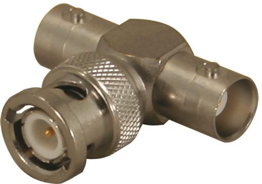 Cal Test Electronics-CT3341 Raccordement FR Conn BNC-Triaxial Adapter 0Hz to 6GHz 50Ohm T Style Cable Mount PL/(2)RCP Gold Bag