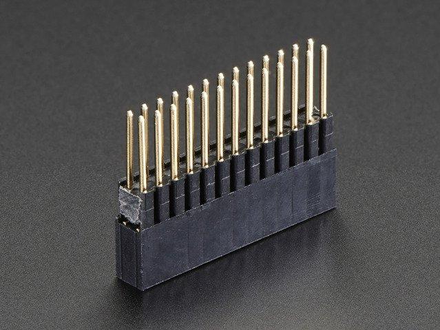 Adafruit Industries-1112 Steckverbinderleisten und Leiterplattenbuchsen Conn Socket Strip SKT 26 POS 2.54mm Solder ST Top Entry Thru-Hole