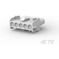 TE Connectivity-350810-1 Einzeladersteckverbinder, Gehäuse Conn Housing RCP 5 POS 6.35mm Crimp ST Panel Mount Natural Package
