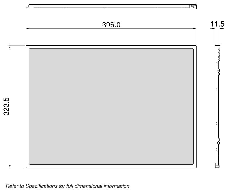 Sharp-LQ190E1LX75T Módulos TFT 19in TFT SXGA 1280x1024Pixels LVDS 350cd/m2 LED Backlight -20°C to 70°C